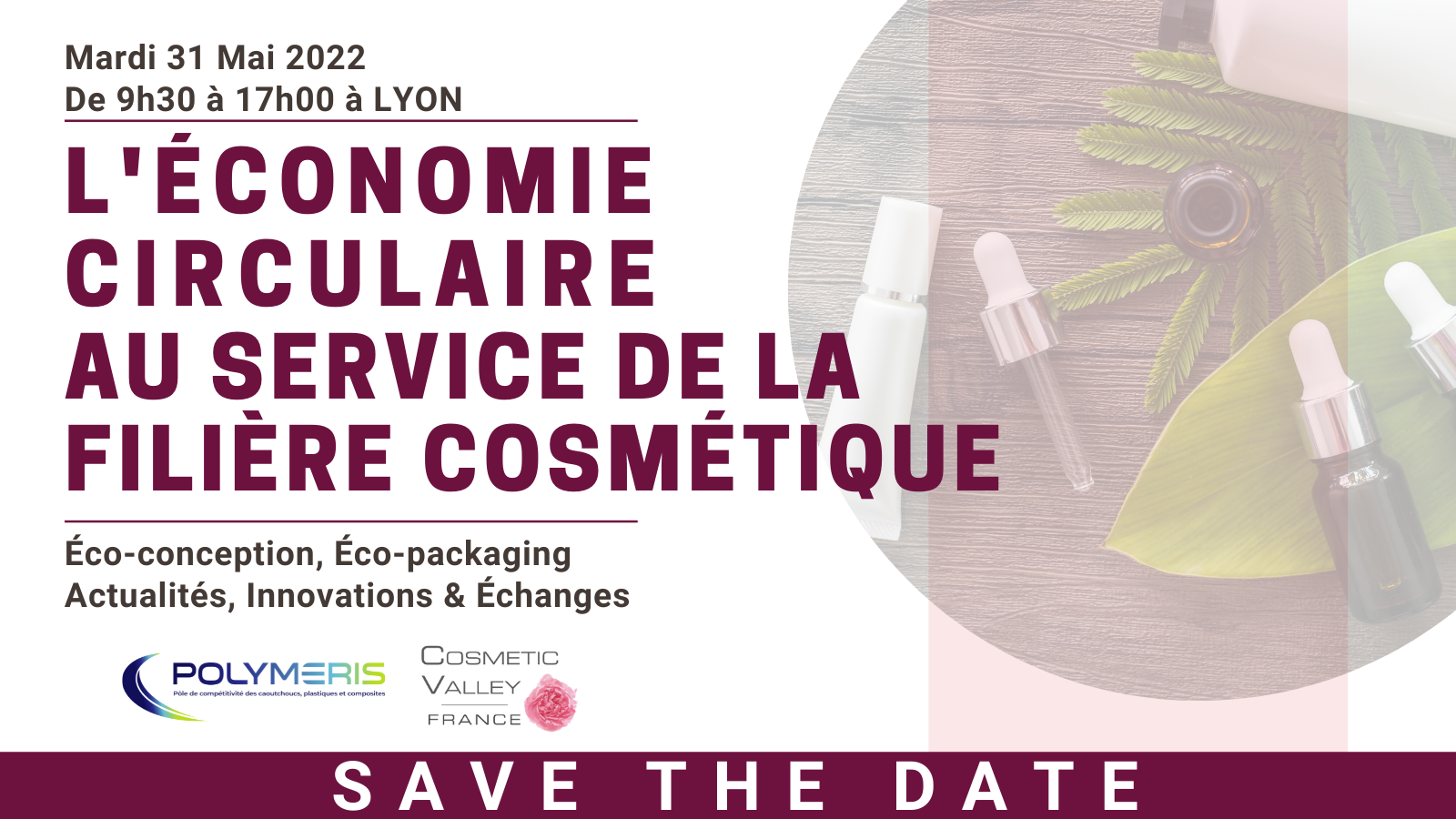 Leco circulaire filiere cosmetique SAVE THE DATE Twitter post